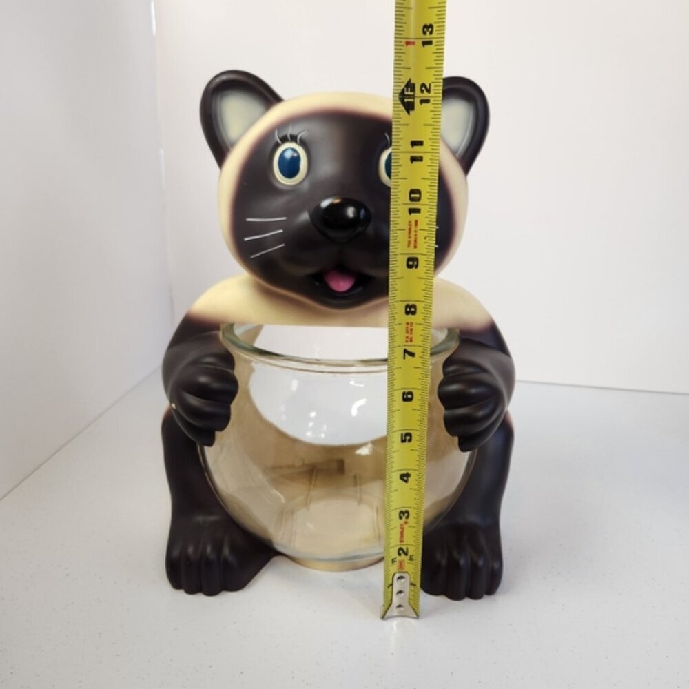 Aquanimal Vintage Fantasy Cat Fish Bowl Aquarium Siamese Cats Kitsch Unique 90s - Picture 10 of 11